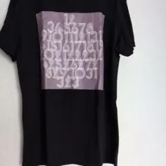 黒 綿　プリントTシャツ