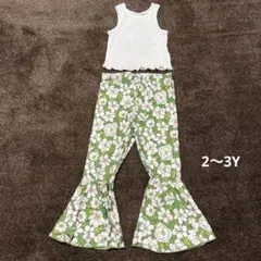 SHEIN セットアップ　フラワープリント フレアパンツ 2-3Y