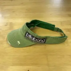 billabong 緑色 サンバイザー ダメージ加工