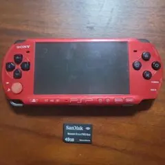 SONY PSP レッド 本体 8GB メモリースティック・ダンボール戦機&W