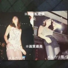女性モデル　ボディコン　お立ち台　大阪　生写真　※画質最高　貴重　二枚セット