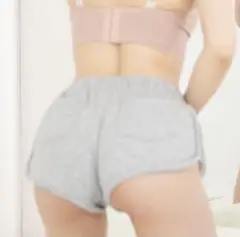 ALMOORE おフェロパンツ SHORT PANTS グレー スウェット