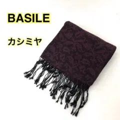 【カシミヤ】BASILE バジーレ マフラー MOONBAT ムーンバット 総柄