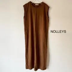 NOLLEY'S ノーリーズ　ノースリーブカットソーロングワンピース　ブラウン