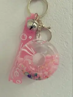 ドーナツオイルチャーム✴︎ピンク✴︎鈴とストラップ付き