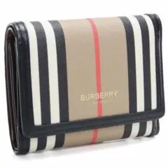 BURBERRY 3つ折り財布 Eキャンバス フォールディングウォレット