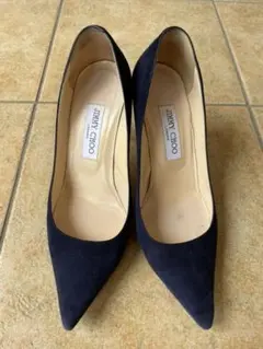 【期間限定】jimmy choo スエードパンプス ネイビー