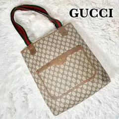 オールドグッチ トートバッグ シェリーライン GG PVC 紙タグ ヴィンテージ