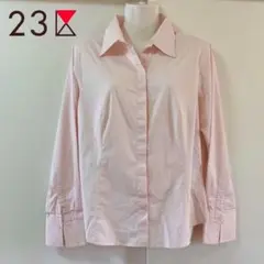 【46サイズ!ストレッチ!比翼!】23区ロングスリーブブラウス!