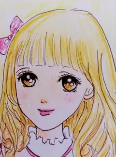 金髪アニメ風イラスト