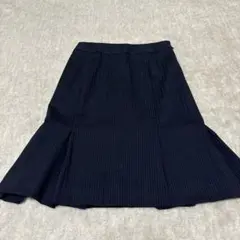 LES MUFS Femme ネイビー ストライプ フレアスカート 3Sサイズ