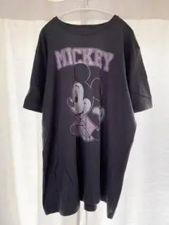 【美品】USA 古着 ミッキーマウス オーバーサイズTシャツ チャコール XL