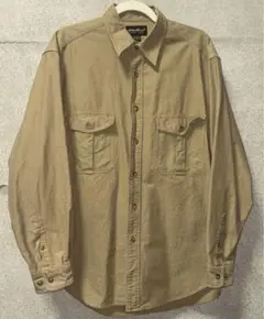 【美品】エディバウアー ジャケット シャツ Mサイズ カーキ