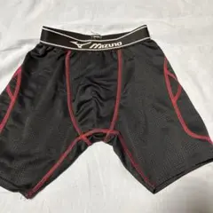 Mizuno スライディングパンツ 黒/赤　少年野球用