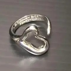 【美品】Tiffany ティファニー オープンハート リング9号