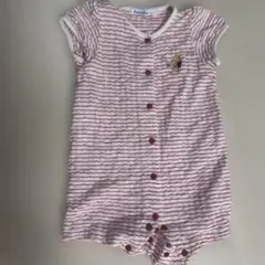 familiar ストライプロンパース 70サイズ