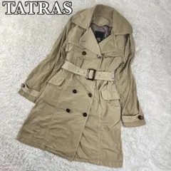 タトラス トレンチコート ダウンライナー シワ加工 ベルト 玉虫色 ベージュ M