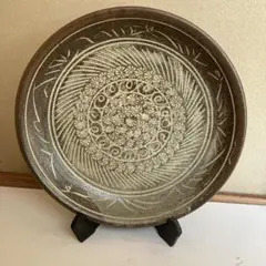 ⭐︎新品　未使用品⭐︎ 民芸品　益子焼　大皿　直径約38センチ　インテリア