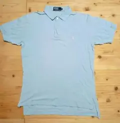 Polo by Ralph Lauren 水色ポロシャツ M　大きめ
