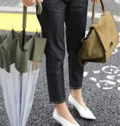美品！RED CARD シンクロニシティボーイフレンドクロップドデニム