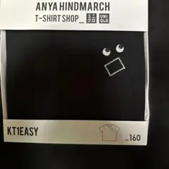 ユニクロ✖️Anya Hindmarch KT1EASY ブラック Tシャツ