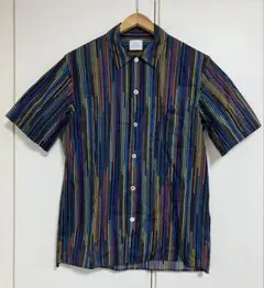 PS Paul Smithピーエスポールスミスのマルチカラー半袖ストライプシャツ