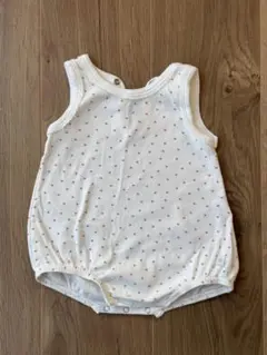 プチバトー　ハート模様ロンパース　60㎝