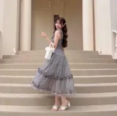 Treat Ürself トリートユアセルフ　バレリーナドットチュールワンピース Ballerina