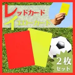 2枚セット イエロー レッド カード 軽量 審判 レフリー サッカー フットサル