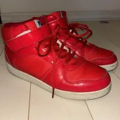 ZINN ハイカット スニーカー 赤 23cm