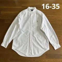 90s ポロラルフローレン ワンポイント コットンシャツ 16-35 白