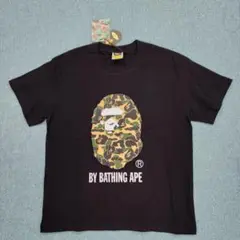 新品 即日発送 BAPEレタープリントTシャツ 黒 ユニセックス Mサイズ