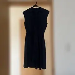 ネイビー ノースリーブ ワンピース