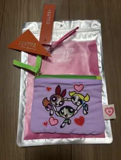 The Powerpuff Girls×Flapperダブルファスナーポーチ