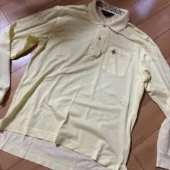 美品　Burberry イエローポロシャツ長袖