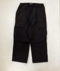 GLAZOS ブラック カーゴパンツ　7部丈