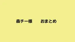 森チー様　おまとめ