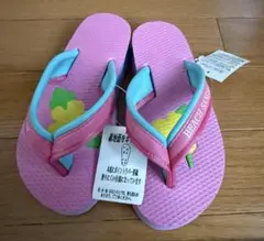 ビーチサンダル ピンク 花デザイン　新品未使用