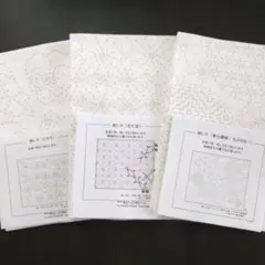 ✨夏SALE⑧✨〈刺し子白地３枚セット〉刺し子　ホビーラホビーレ
