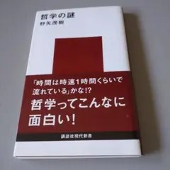 哲学の謎 野矢茂樹 講談社現代新書