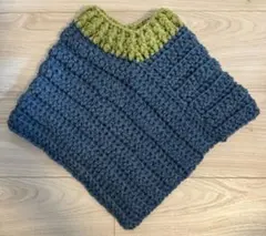 ハンドメイド　ベビー　あったか　ポンチョ