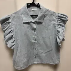 ITEMS URBAN RESEARCH フリルリネンショートブラウス