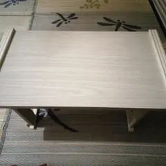 木目調折りたたみミニテーブル 約60cm x 35cm高さ26