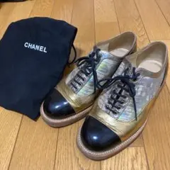 シャネル レースアップシューズ 36.5