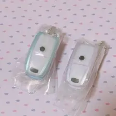 メールケータイ メルプチミニチュアチャーム パープル ブルー 2点セット 未開封
