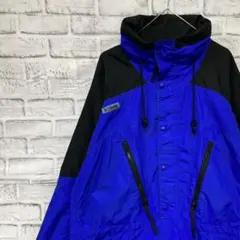 コロンビア　ハーフジップマウンテンパーカーブルーM アウトドア826
