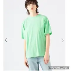 MACPHEE☆上質！爽やかライトグリーンのクルーネックカットソー