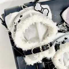 10cm　ぬいぐるみ服　グレーのポンチョ　ぬい服
