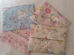 ◆1枚おまけ【ハンドメイド】ポケットティッシュカバー4枚【普通】ユニコーン