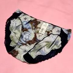 エメフィール ショーツ フラワー柄 ブルー 廃盤商品